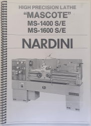 Cod0008 Manual Do Torno Nardini Mascote Ms - 1400s/e -1600s/e