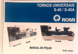cod0037 Manual catálogo De Peças Torno Romi Universal S40 - S40 A