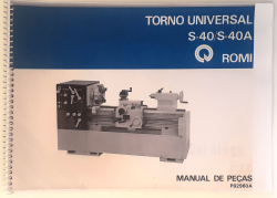cod0037 Manual catálogo De Peças Torno Romi Universal S40 - S40 A