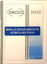 Cod0050 Manual de Operação Serra de Fita Automatica Dacco DH10-A 